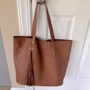 Miztique vegan leather brown purse